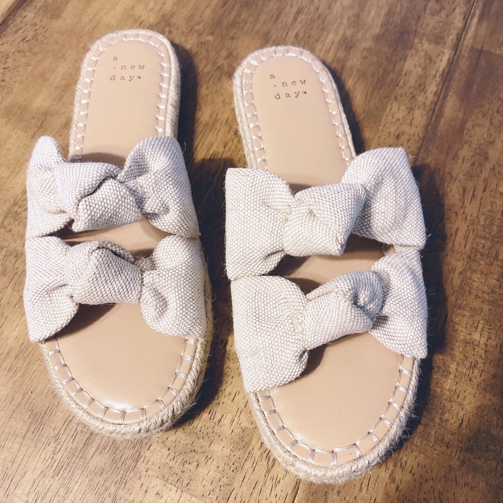 Like New - A New Day Espadrille Canvas Flat Sandals Size 6.5